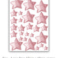 Various Size Pink Star Wall Stickers Nursery Decor Decals Pink Star Wall Decals Girl Nursery Wall Decor Peel Stick Reposition Pink Nursery