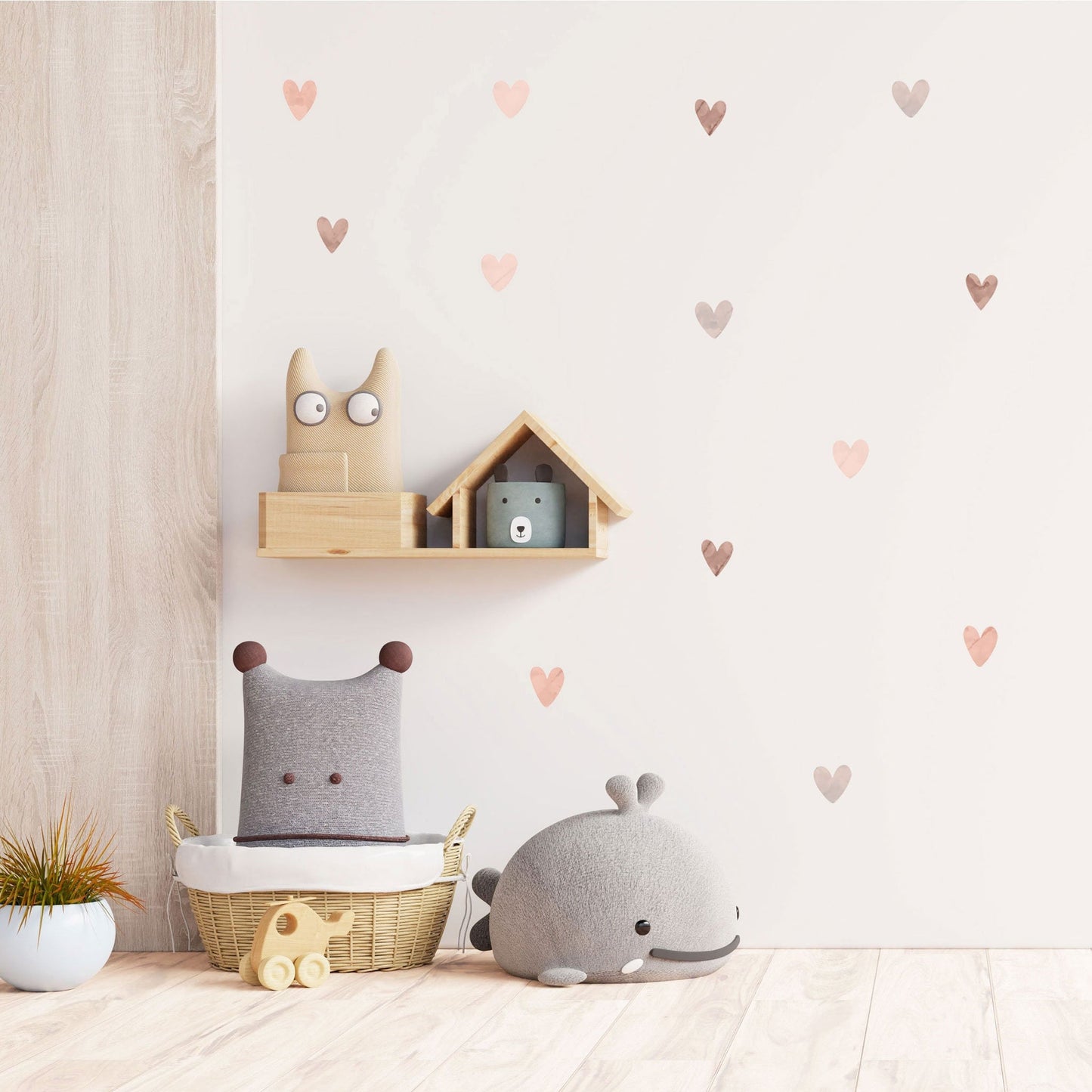 Heart Wall Sticker Kids Room Decor Baby Girl Nursery Decor