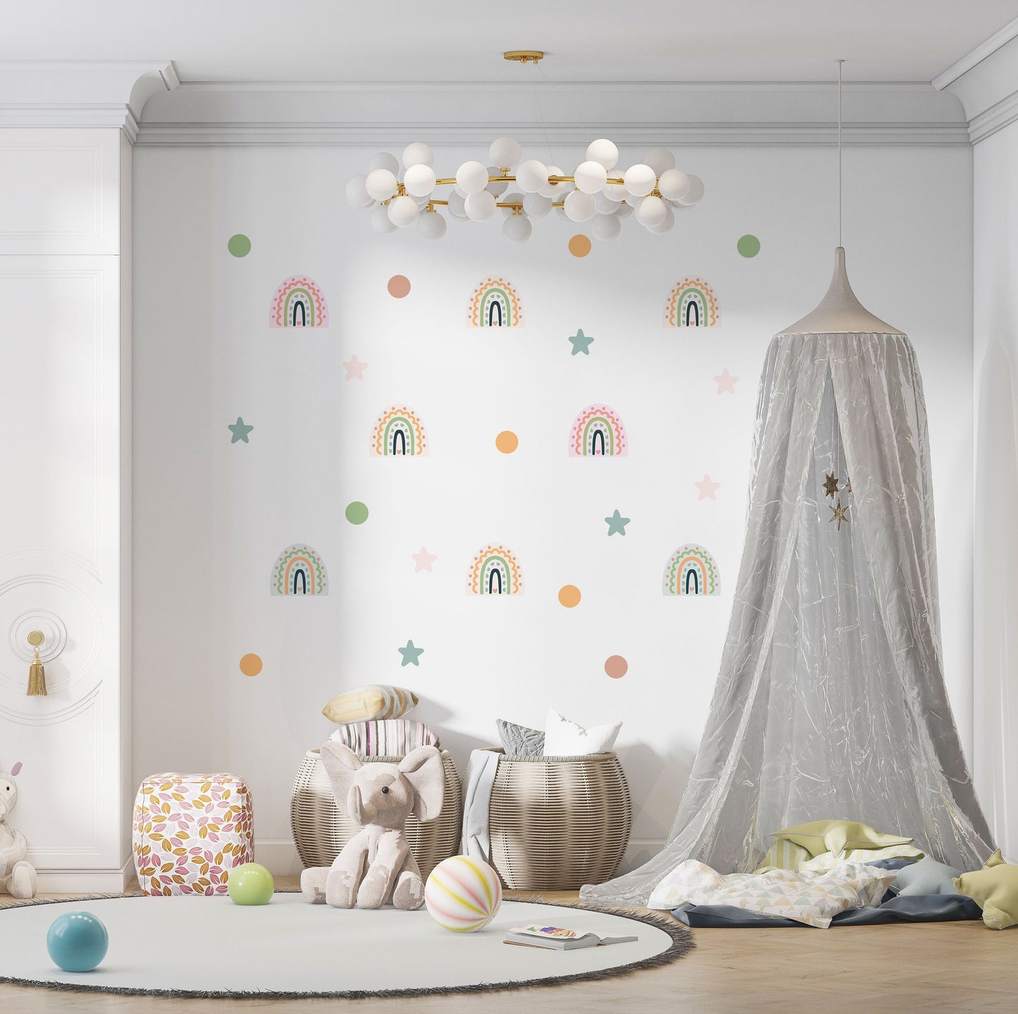 Playroom Wall Sticker Rainbow Nursery Decor