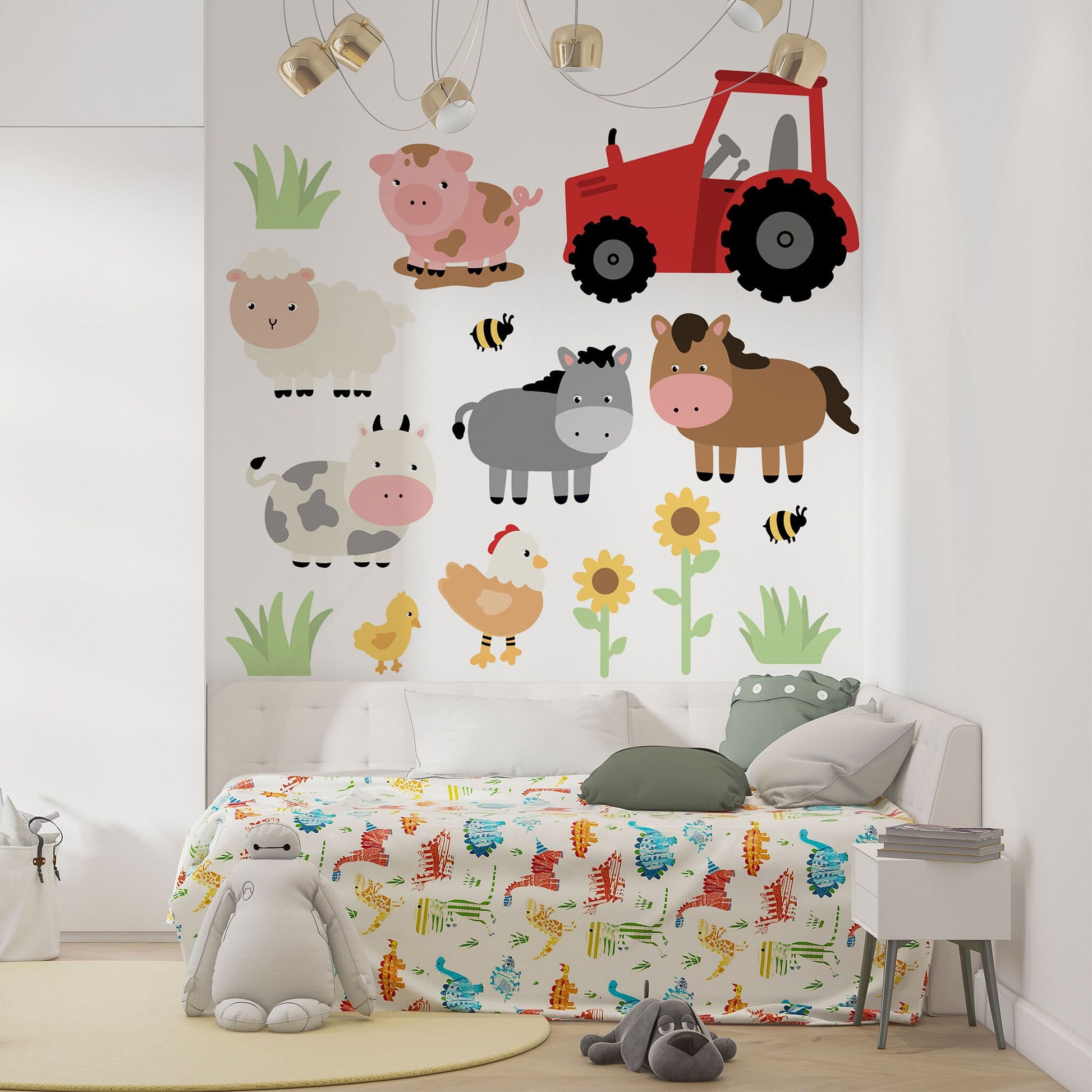 Nursery Wall Sticker Farmyard Playroom Decor Sticker