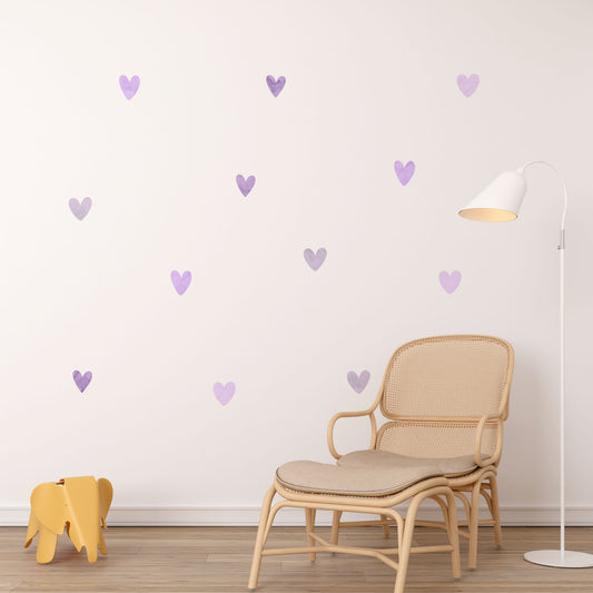 Purple Wall Sticker Heart Sticker Girl Room Decor