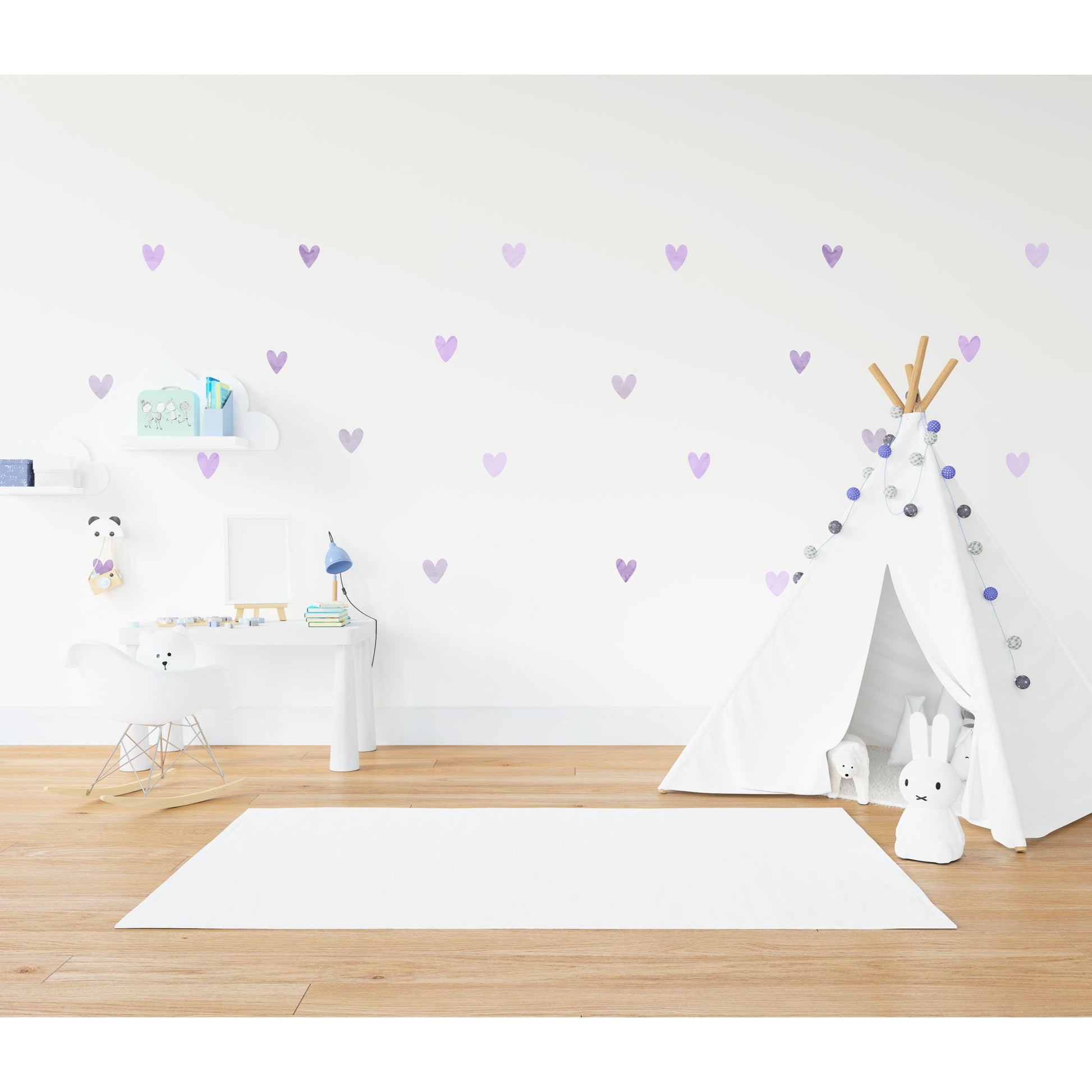 Heart Decal Purple Nursery Wall Decal