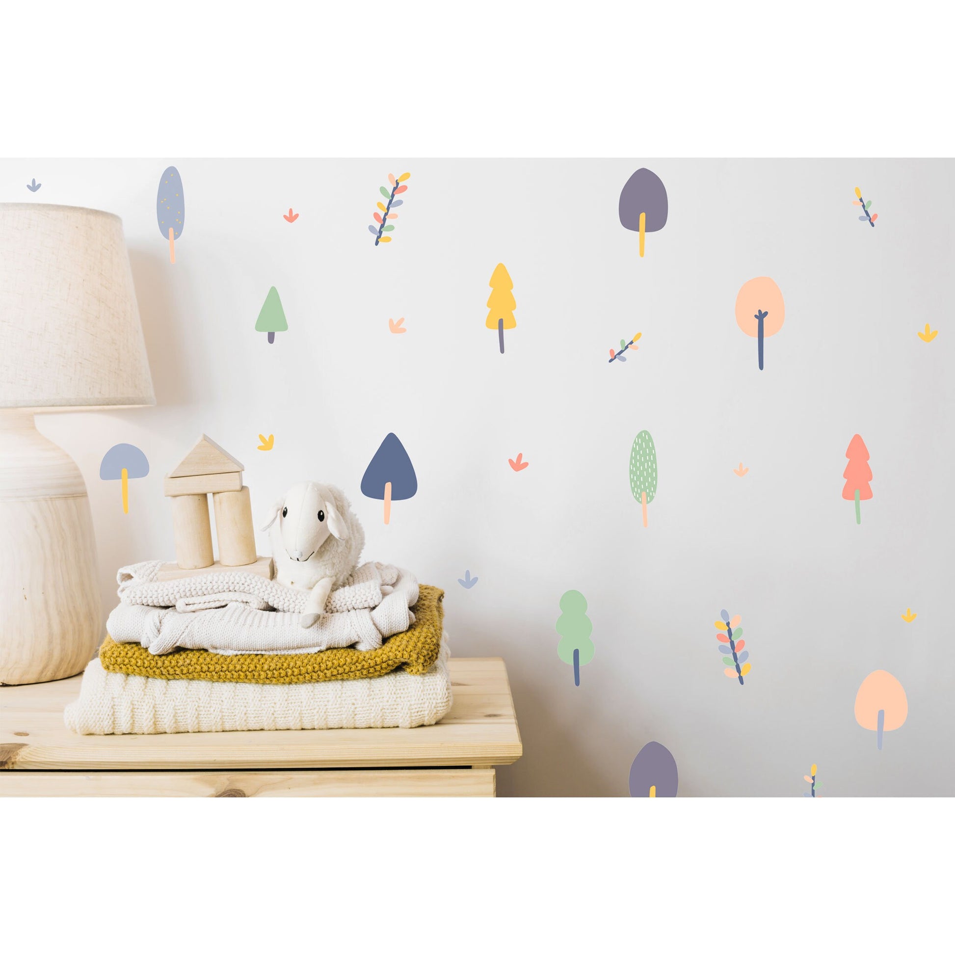 Woodland Wall Decal Pastel Forest Wall Decal