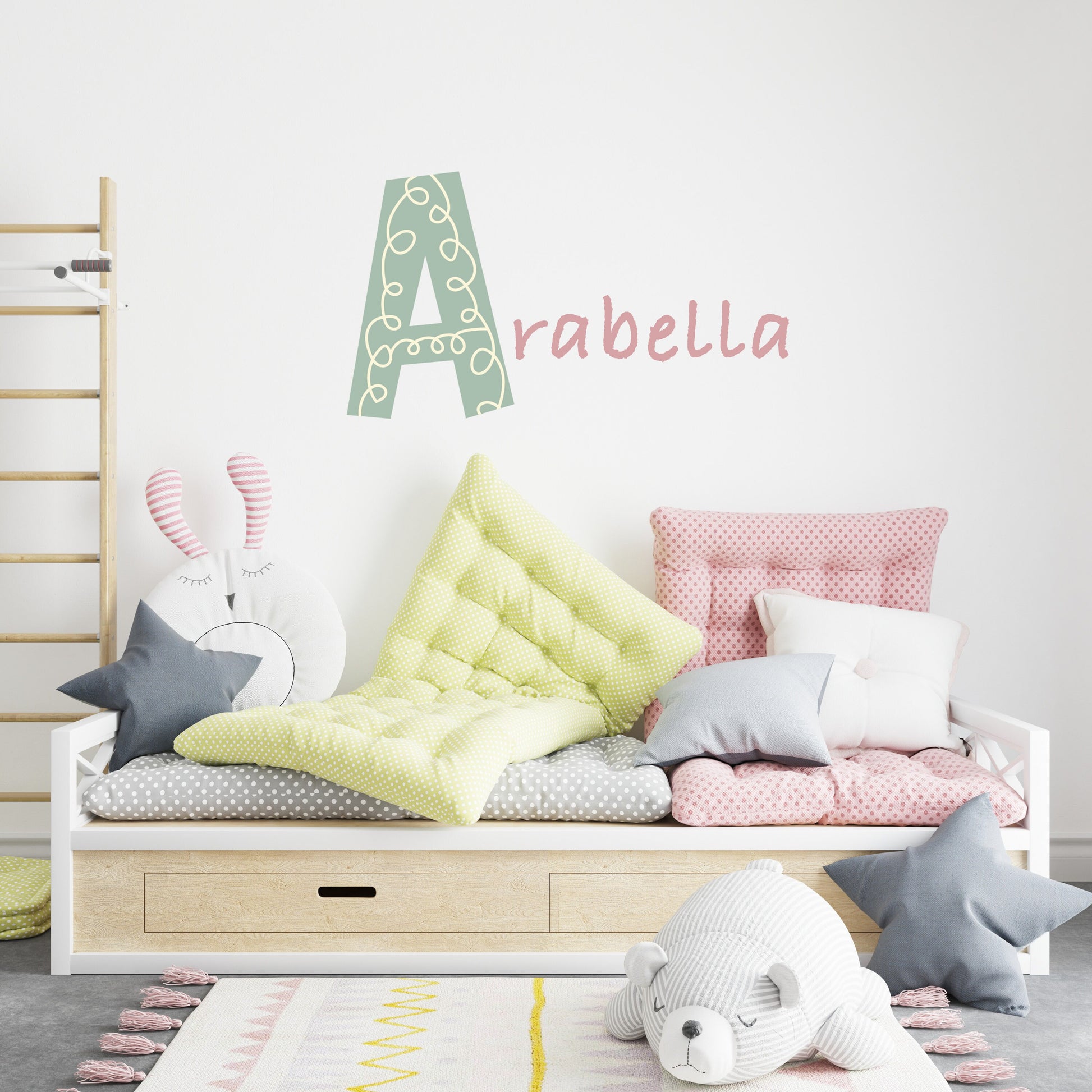 Personalised Name Wall Sticker Sticker Nursery Name Decal Baby Name Sticker Girl Name Wall Sticker