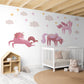 Pink Pegasus Wall Decal Girl Nursery DecorGirl Newborn Gift Pink Unicorn Wall Sticker