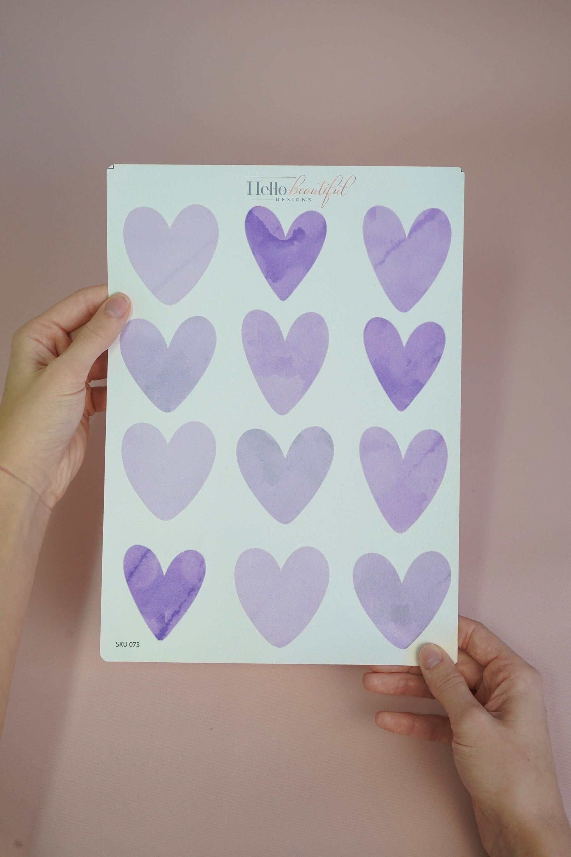 Heart Wall Sticker Girl Room Purple Wall Sticker Heart Sticker Nursery Wall Decal