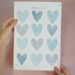 Blue Heart Wall Sticker Blue Wall Sticker Blue Nursery Wall Decal