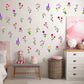 Boho Flower Wall Sticker Girl Floral Wall Sticker Wildflower Wall Decal Flower