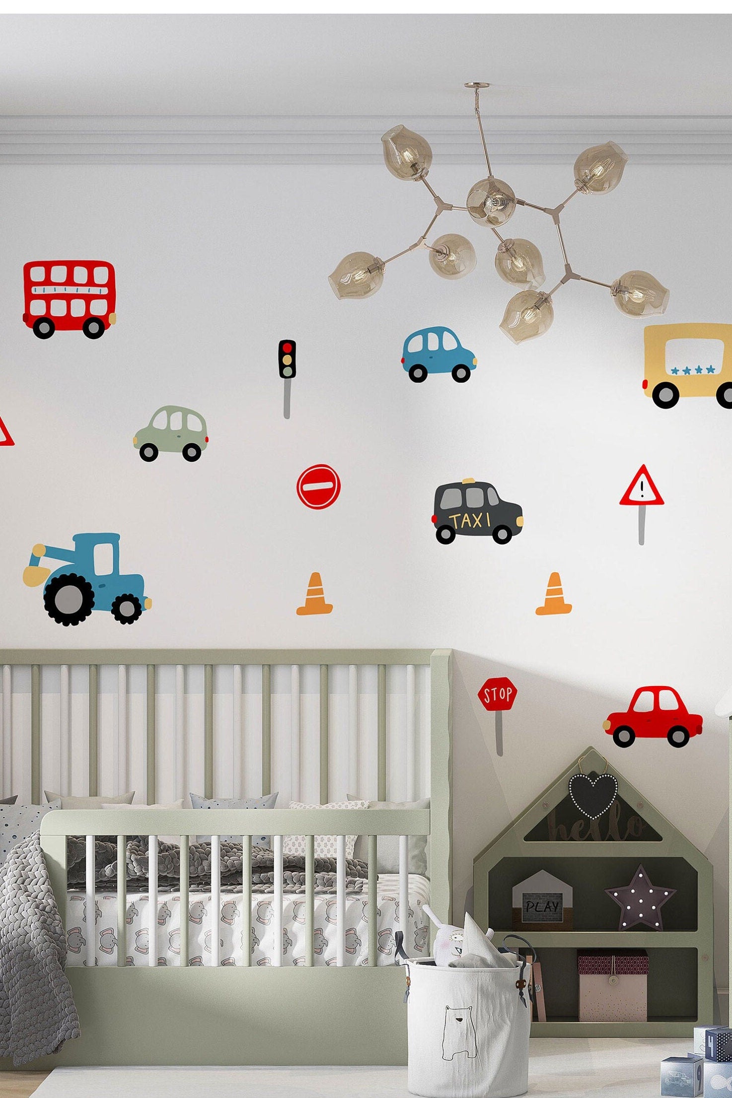 Car Nursery Wall Stickers Car Transport Nursery Decor Boys Cars Wall Decal Transport Wall Decal Boy Nursery Decor Bus Transport Wall Decor