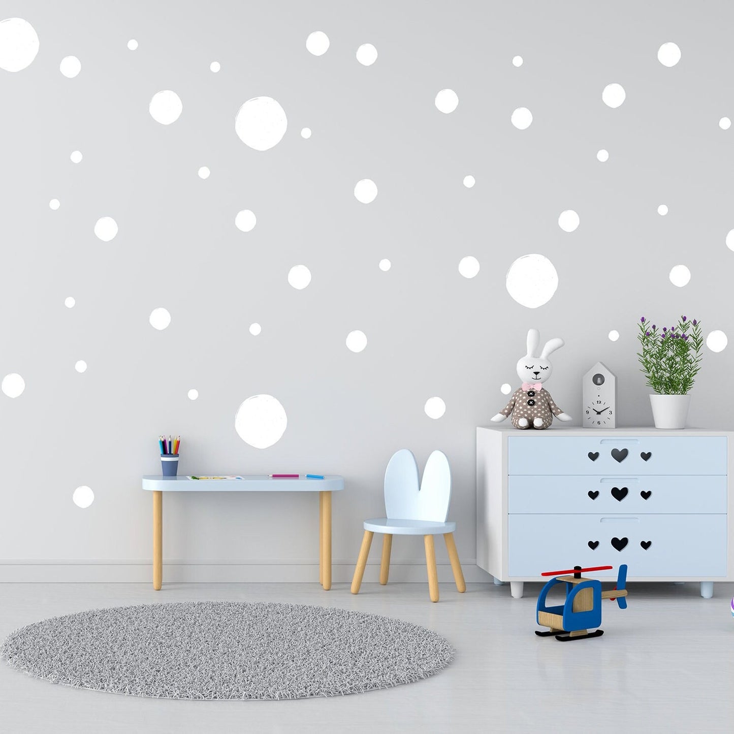 Polka Dot Wall Decal Wall Decor Polka Dot Wall Sticker Nursery Decor Kid Bedroom