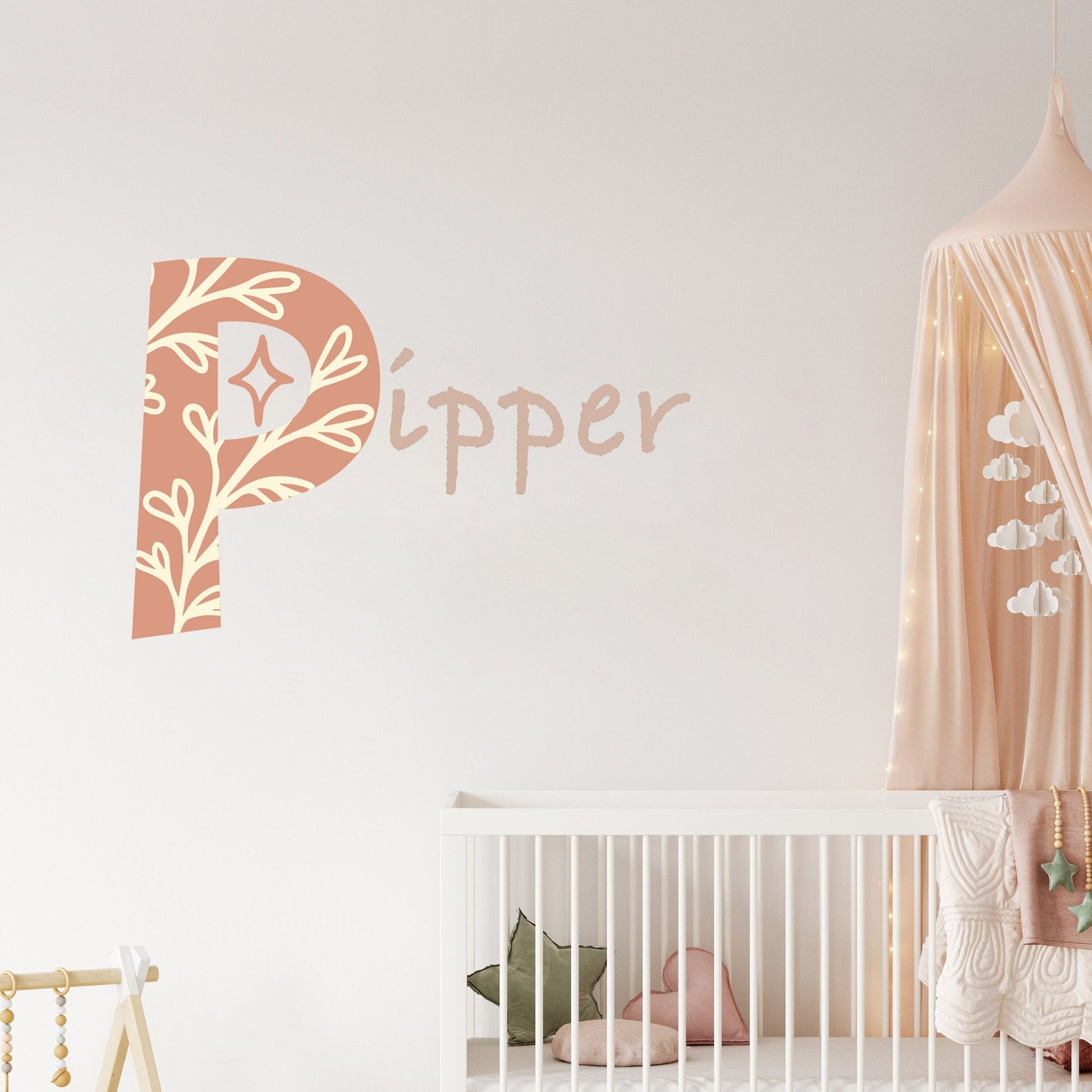 Custom Name Wall Decal Newborn Gift Gender Neutral Decor Personal