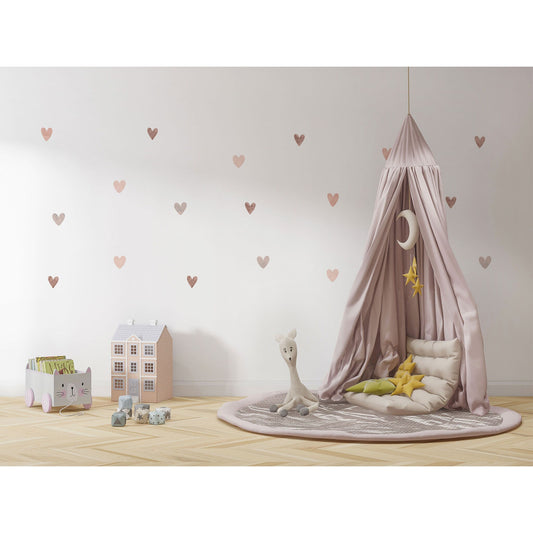 Heart Wall Sticker Kids Room Decor Heart Wall Decal Pastel Pink Nursery Wall Decal