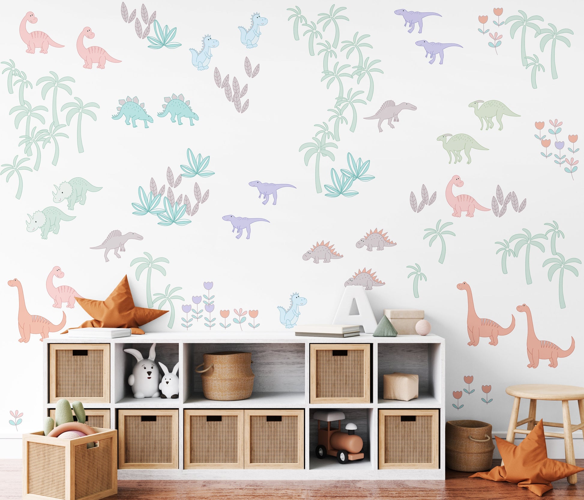 Pastel Dinosaur Wall Sticker Jurassic Park Sticker Dinosaur Wall Decal