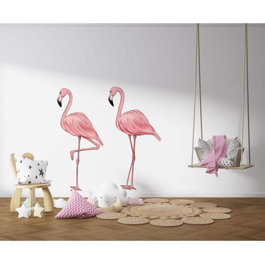 Tropical Flamingo Wall Sticker Girl Bedroom Decor