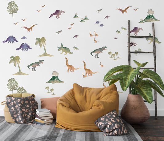 Dinosaur Wall Sticker Jurassic Watercolour Sticker Jurassic Park Sticker