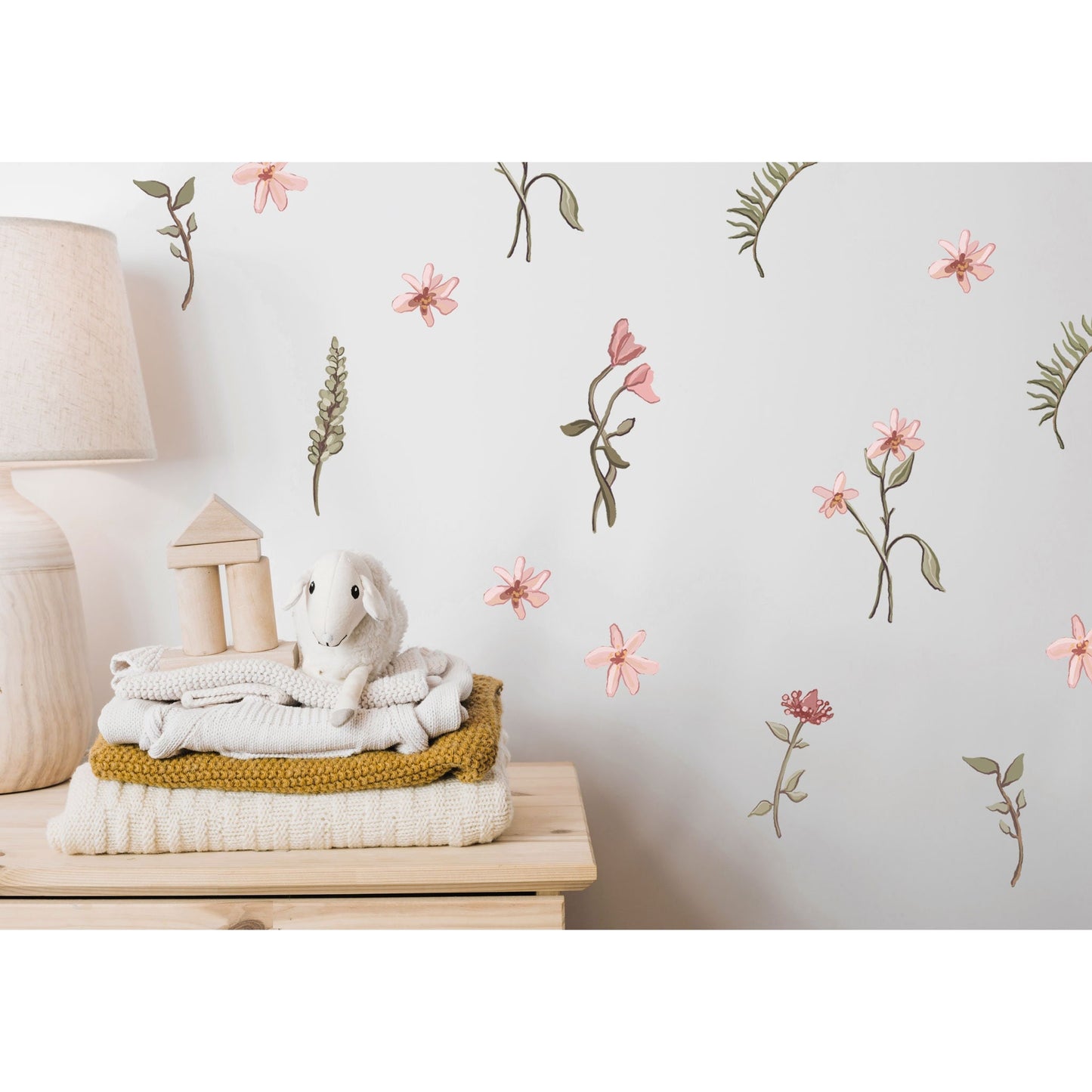 Flower Wall Stickers Nursery Decor Pink Flower Wall Deca