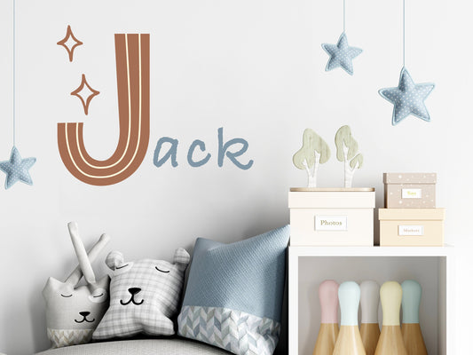 Custom Name Wall Decal Personal Nursery Decor Name Personalised Baby Gift