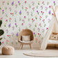 Sticker Wildflower Nursery Decor Floral Wall Decal Girl Bedroom Large Wall Sticker