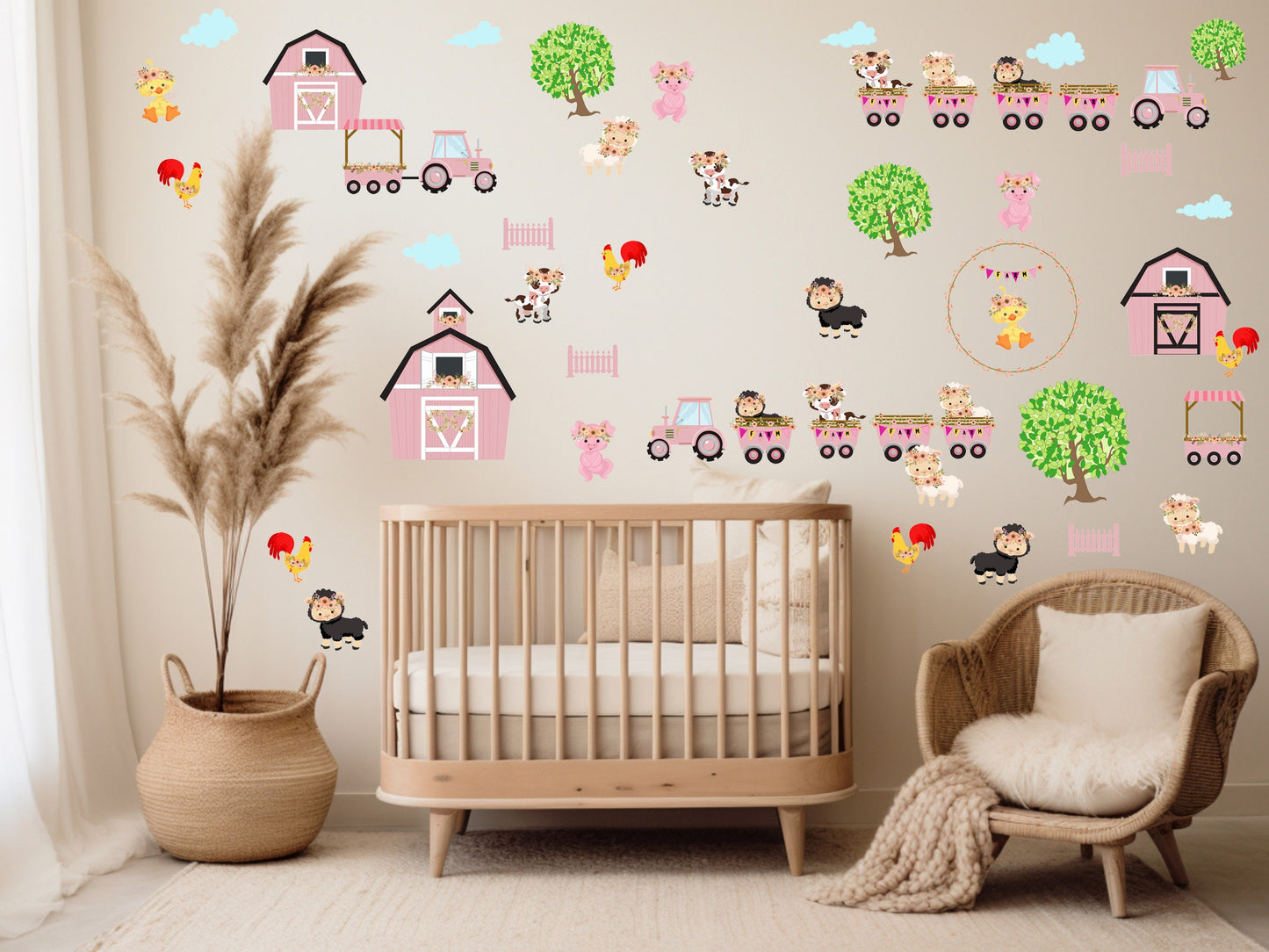 Farm Nursery Decor Farm Animal Wall Decals Farmyard Nursery Farm Animal nursery Decal Farm Barn Decal Nursery Wall Sticker Animal Wall Decal