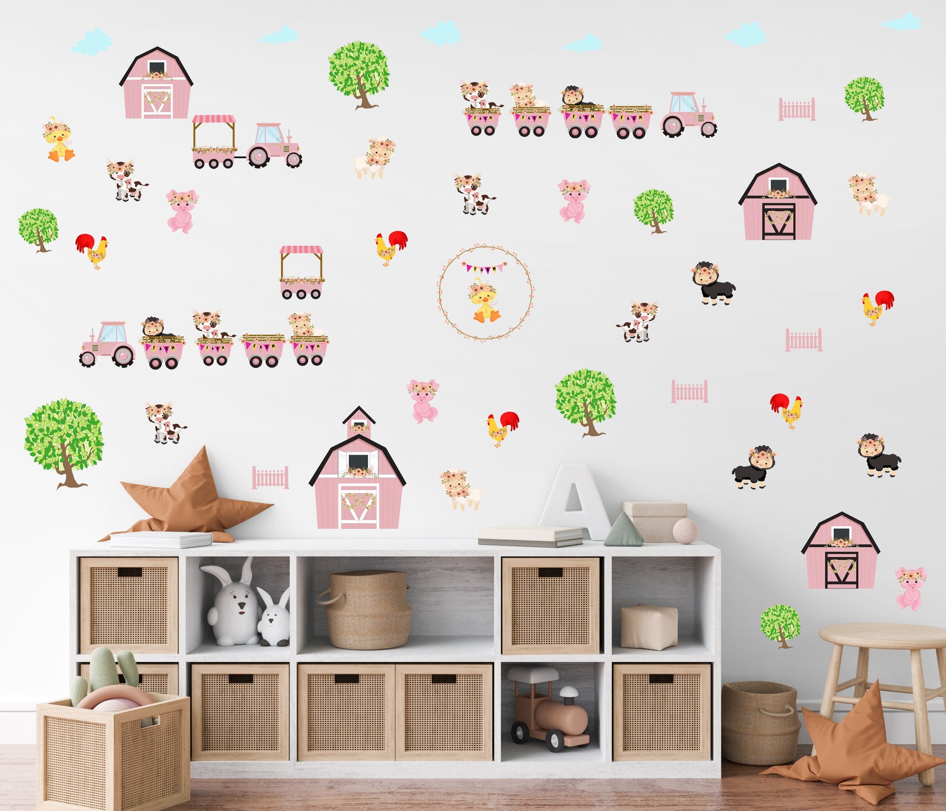 Farm Nursery Decor Farm Animal Wall Decals Farmyard Nursery Farm Animal nursery Decal Farm Barn Decal Nursery Wall Sticker Animal Wall Decal