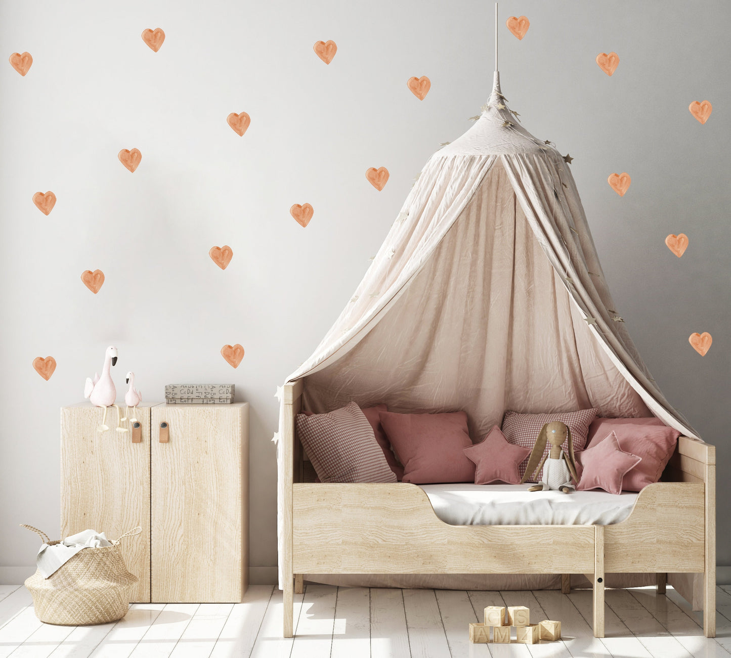 Boho Nursery Wall Sticker Heart Wall Stickers Nursery Wall Decal Kids Nursery Sticker