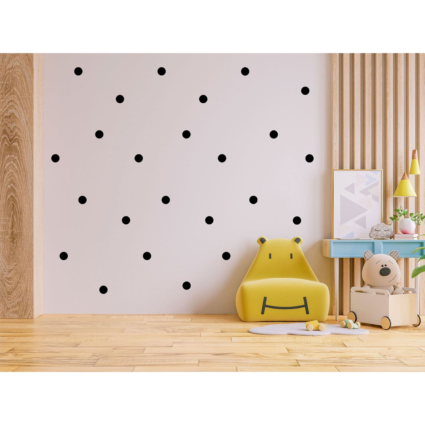 Black Spots Wall Stickers, Reusable Boho Nursery Wall Decals