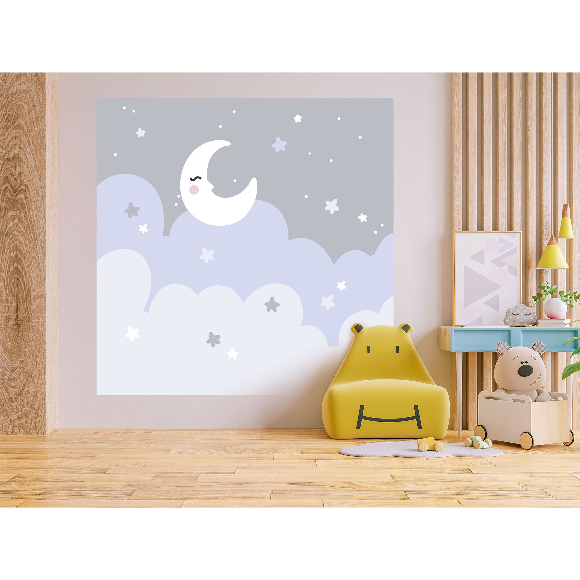 Moon Night Sky Wall Sticker, Nursery Wall Decal