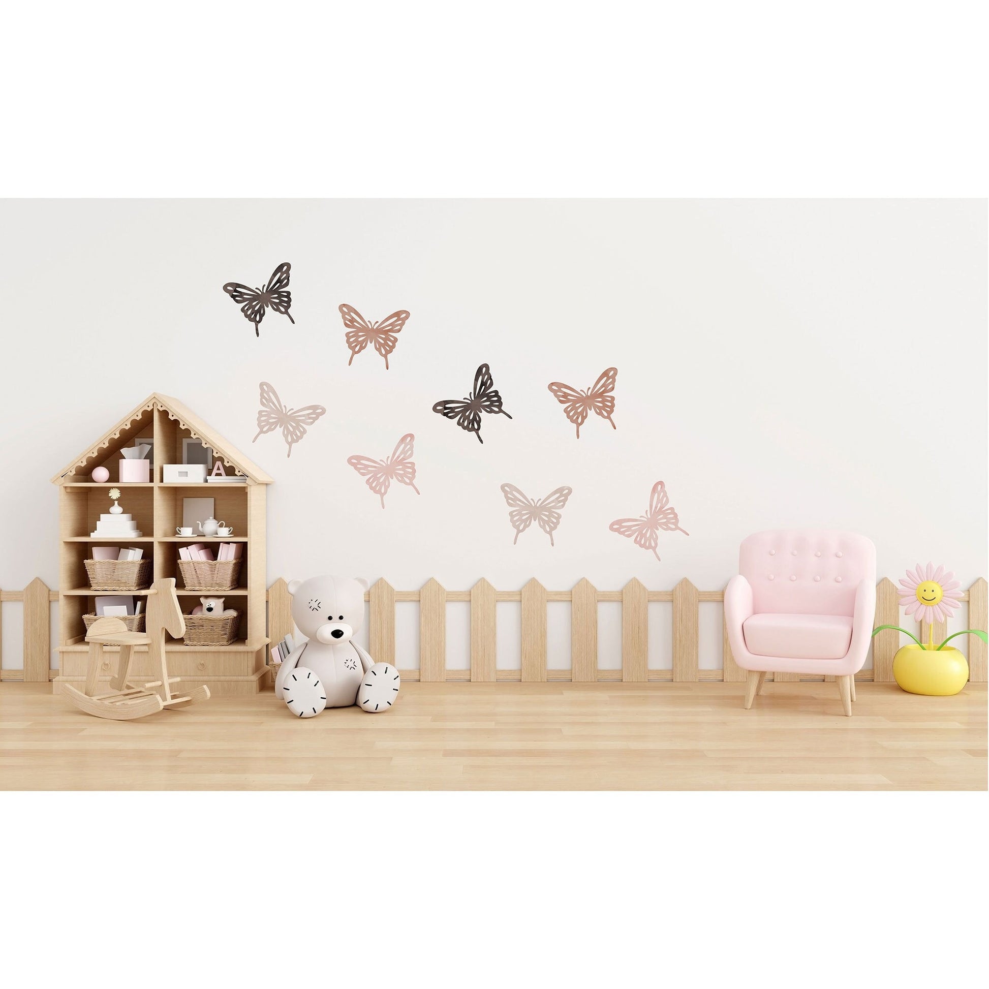 Butterfly Wall Sticker Nursery Wall Decal Butterfly Nursery Wall Decal Cute Nursery Decor Girl Bedroom Decor Butterfly Decor Playroom Decor