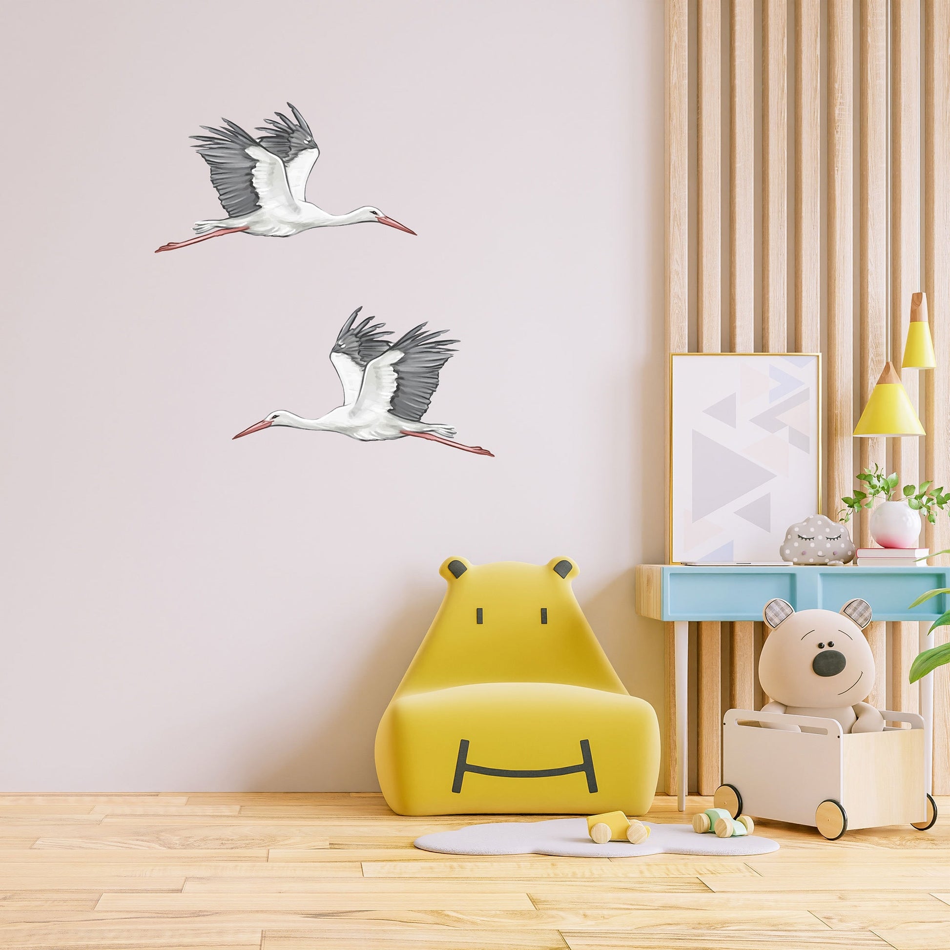 Storks Nursery Wall Stickers, Nursery Wall Decals