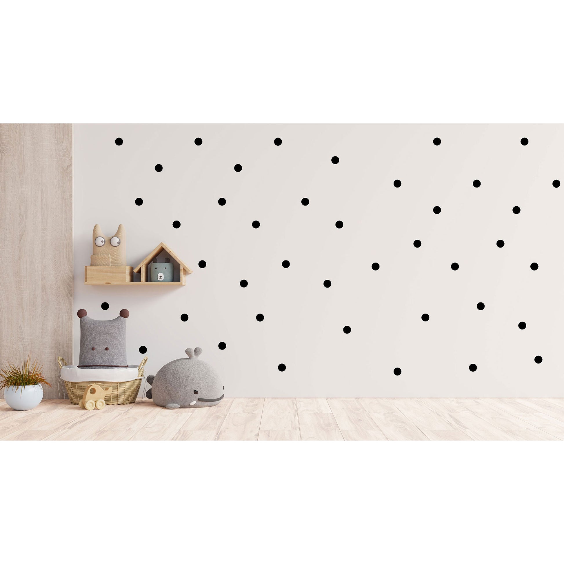 Black Spots Wall Stickers, Reusable Boho Nursery Wall Decals