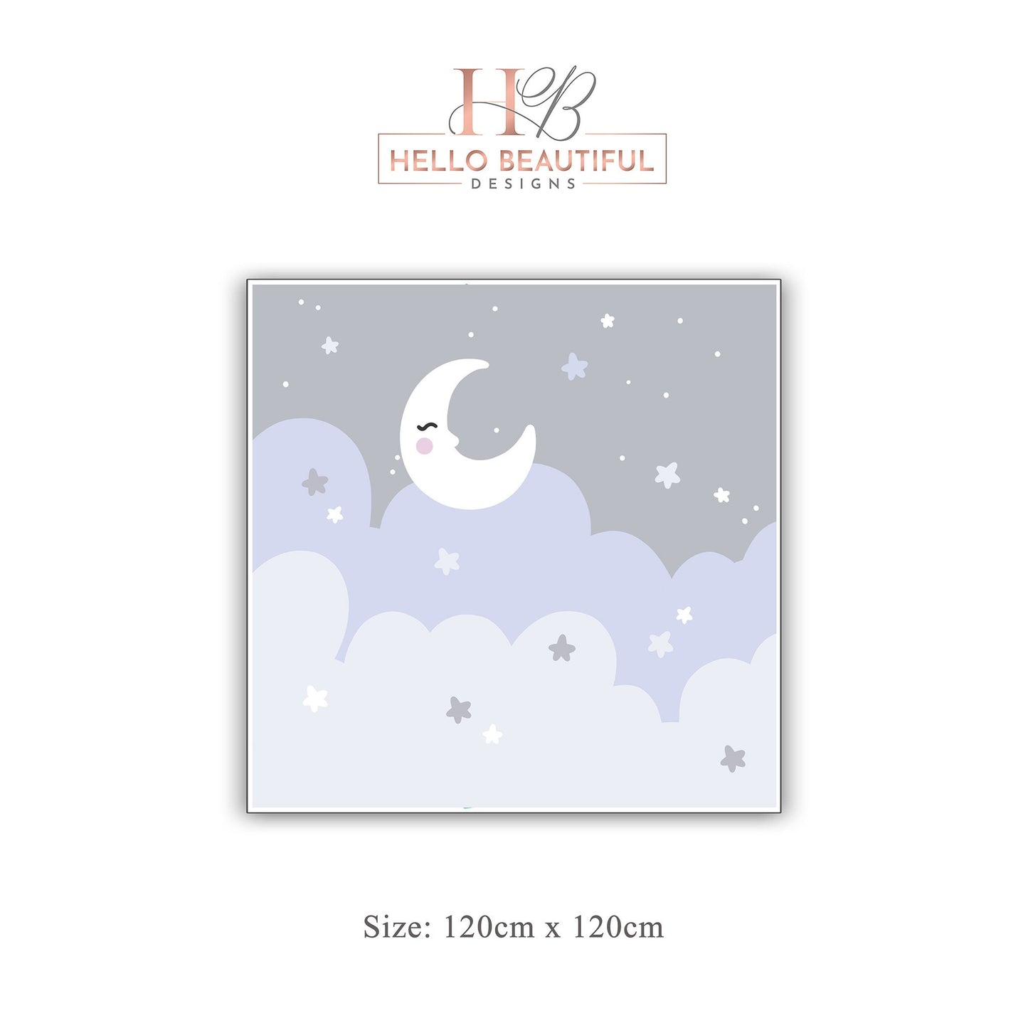 Moon Night Sky Wall Sticker, Nursery Wall Decal