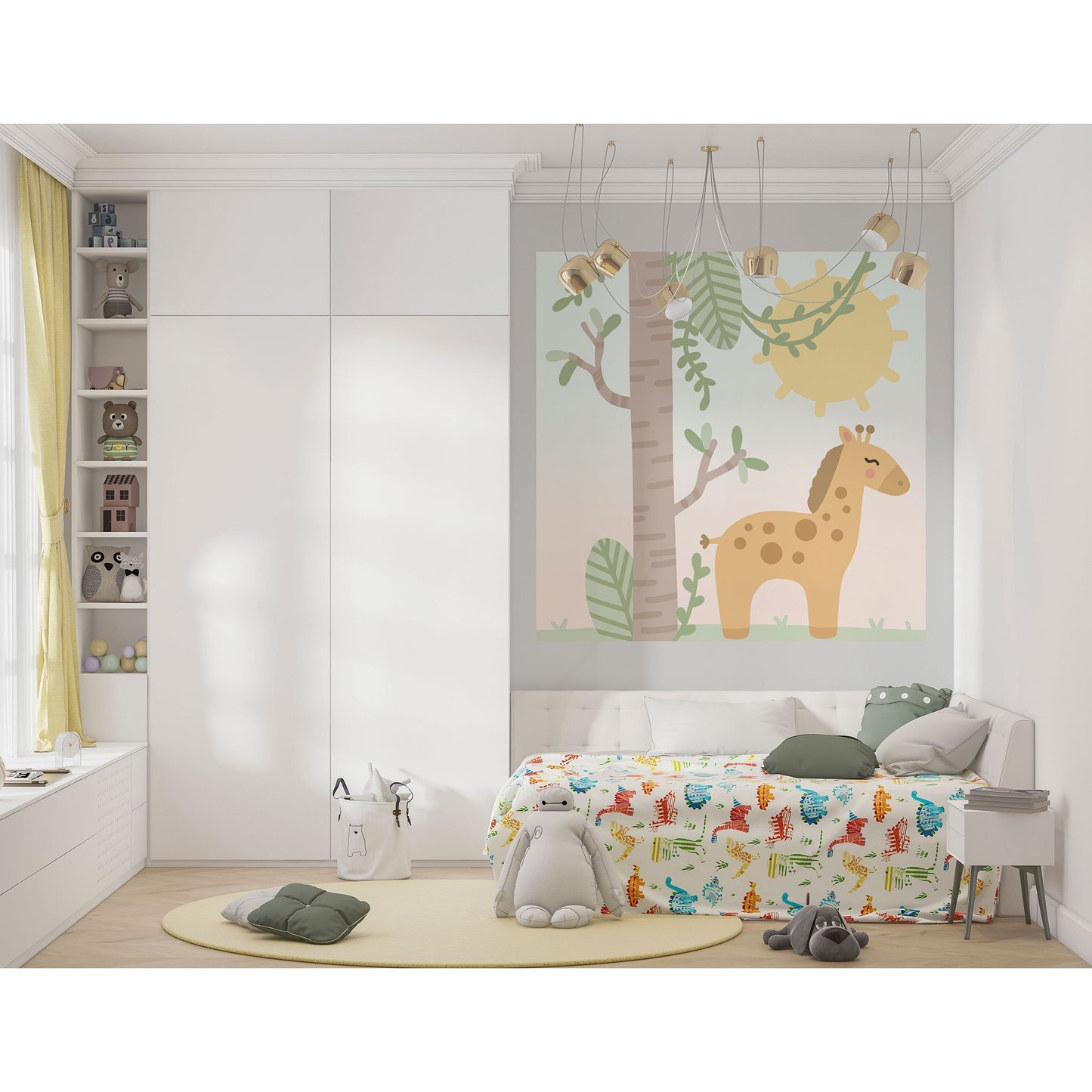 Giraffe Safari Wall Sticker, Nursery Wall Decal