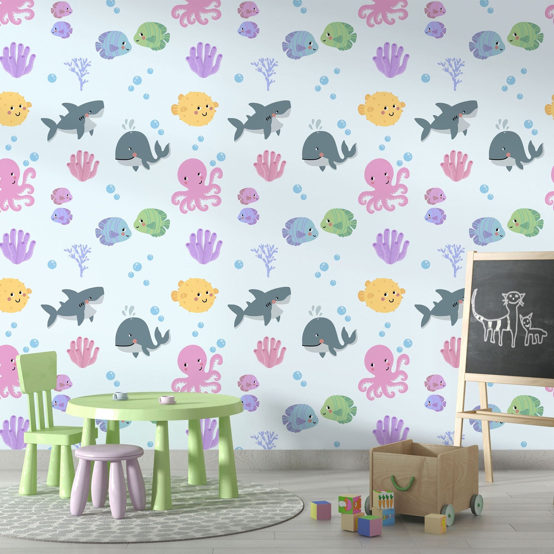 Underwater Fish Wallpaper Peel And Stick