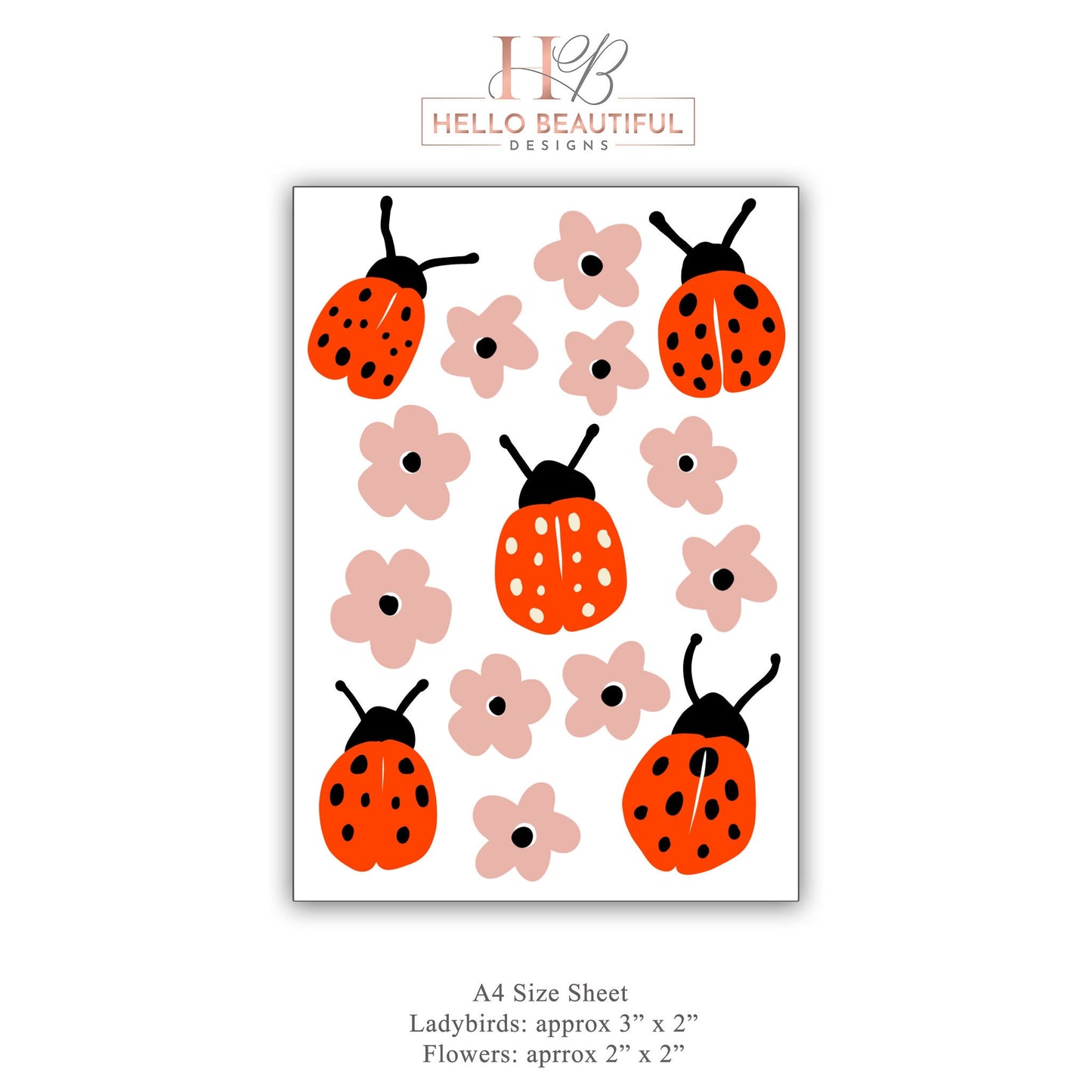 Ladybug Wall Decal Ladybird Wall Sticker Ladybug Decal Ladybird Bedroom Ladybug Sticker Love Bug Wall Decal Ladybird Sticker Ladybug Bedroom