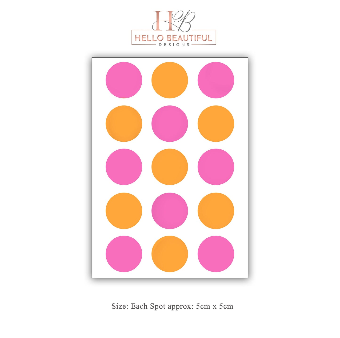 Pink and Orange Spots Wall Stickers