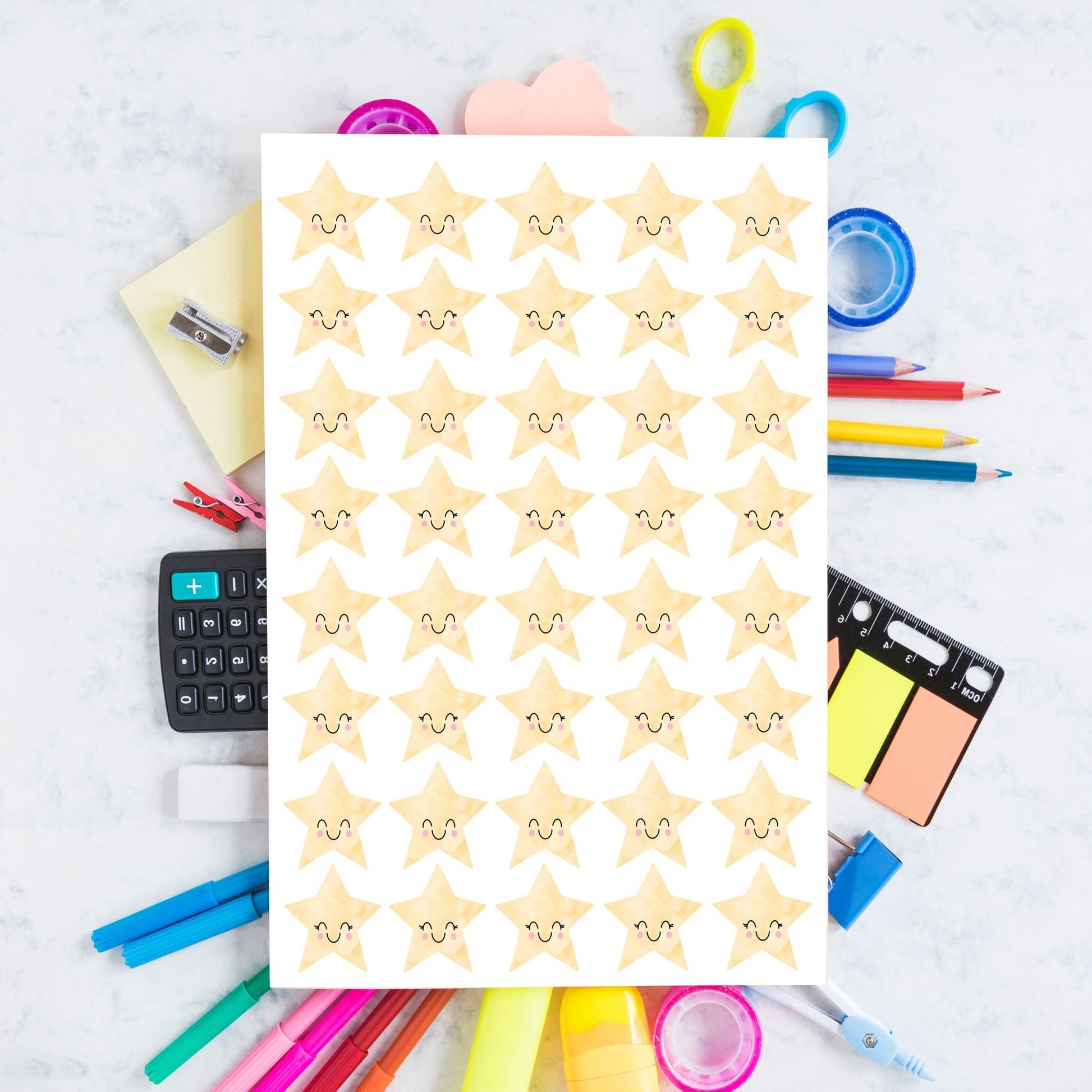 Star Stickers, Teacher Stickers, Reward Stickers, Children's Stickers, Star Award Sticker, Teacher Award Sticker Sheet, Marking Work, School