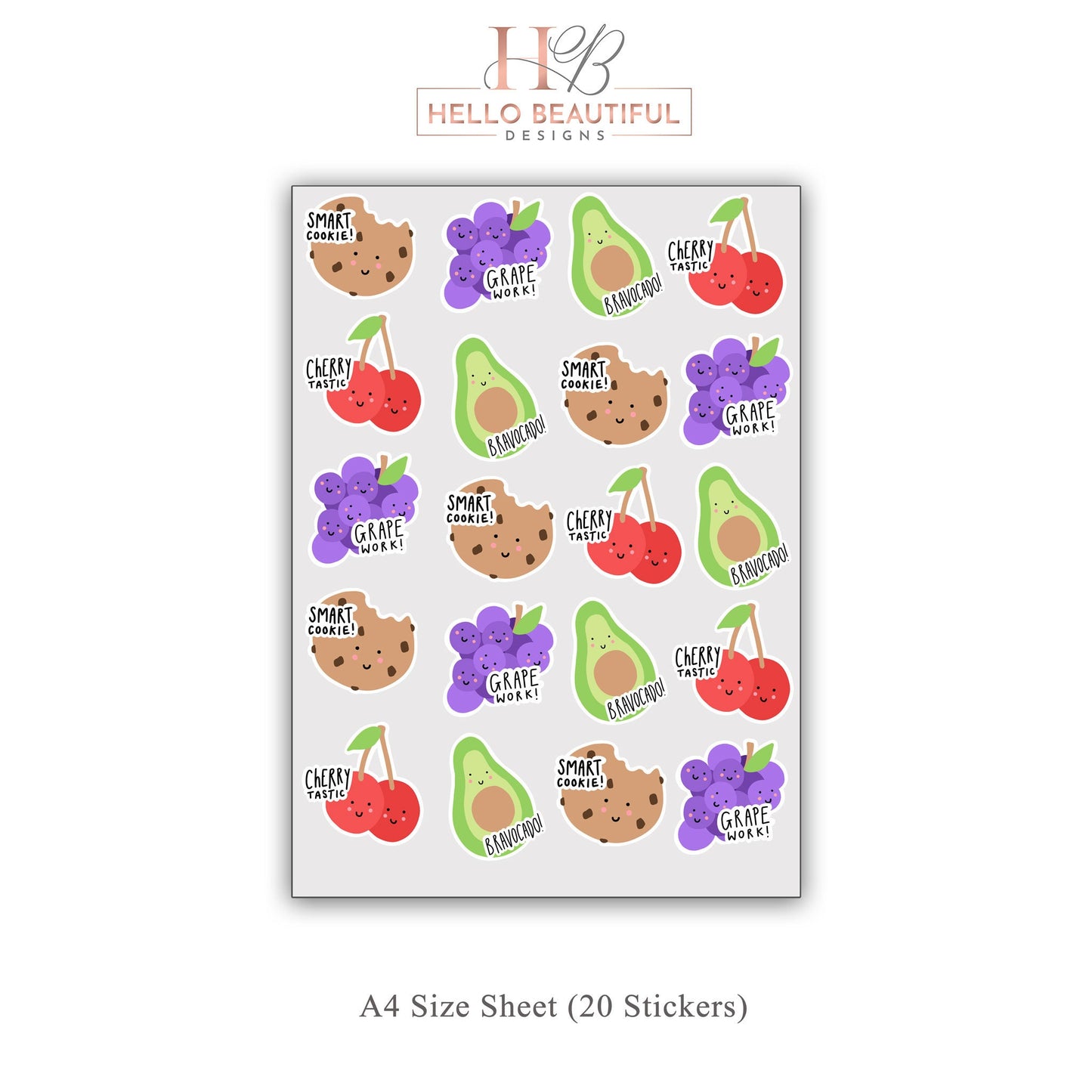 Food School Sticker Sheet, Teacher Stickers, Reward Stickers, Children's Stickers, Award Sticker, Teacher Award Sticker Sheet, Marking Work