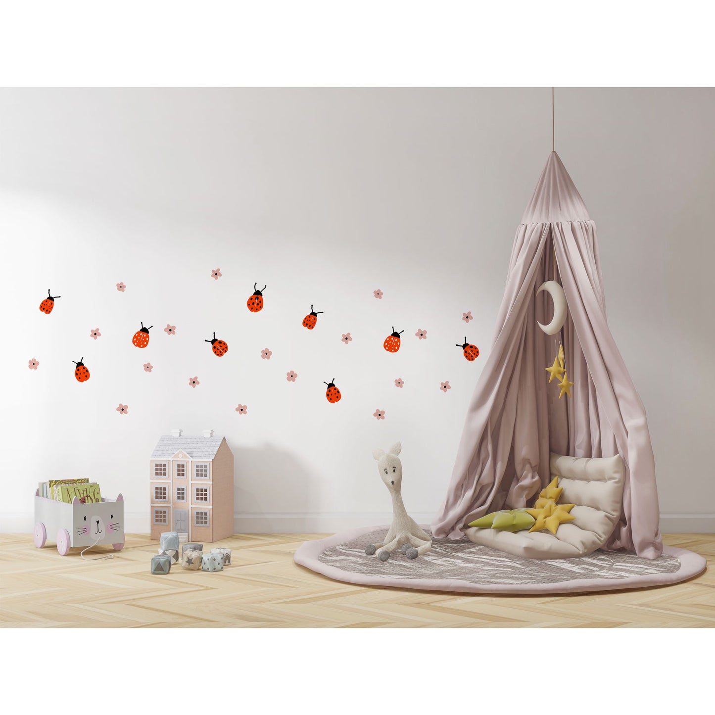 Ladybug Wall Decal Bedroom Ladybug Sticker Love Bug Wall Decal