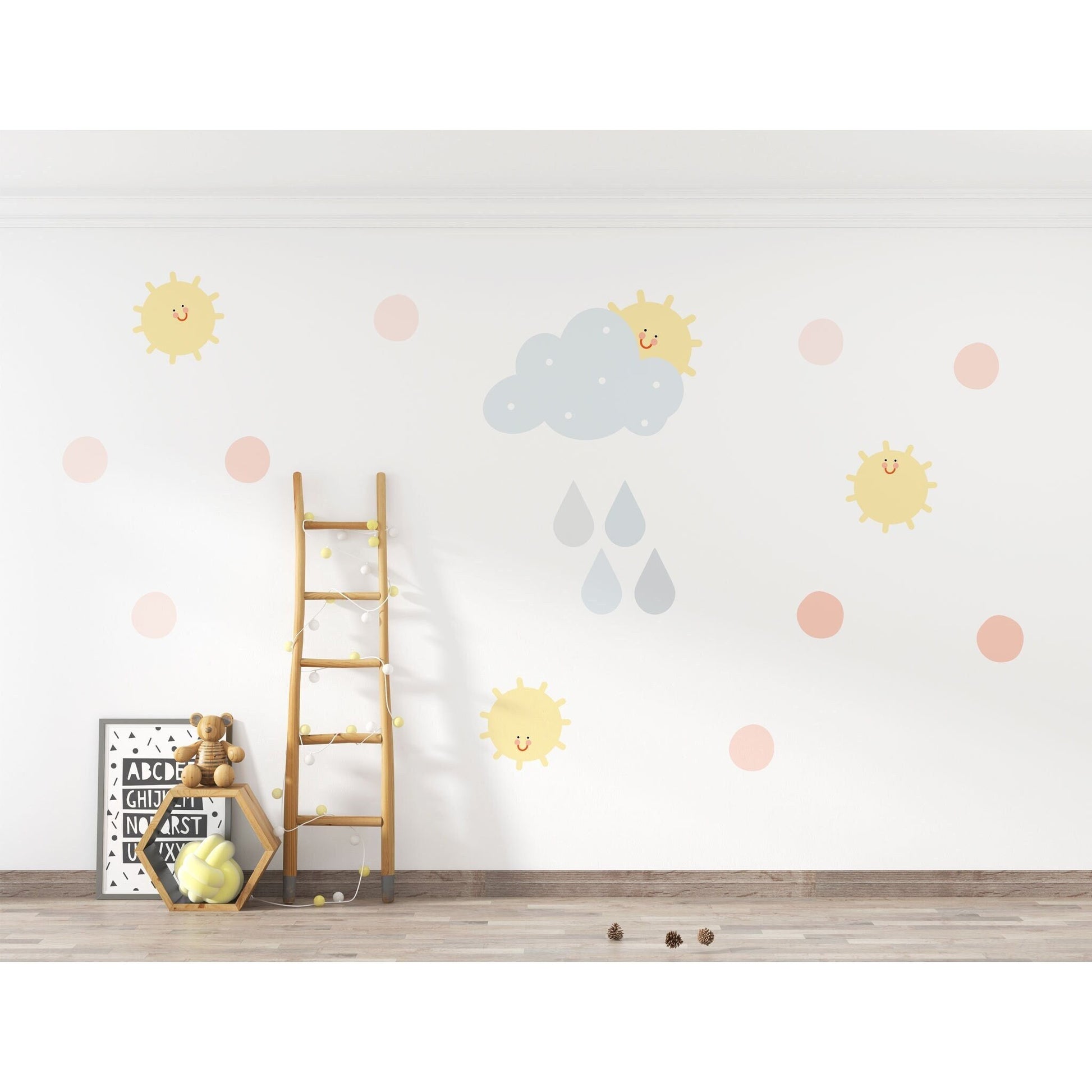 Wall Sticker Weather Wall Decal Weather Playroom Sticker Sun cloud