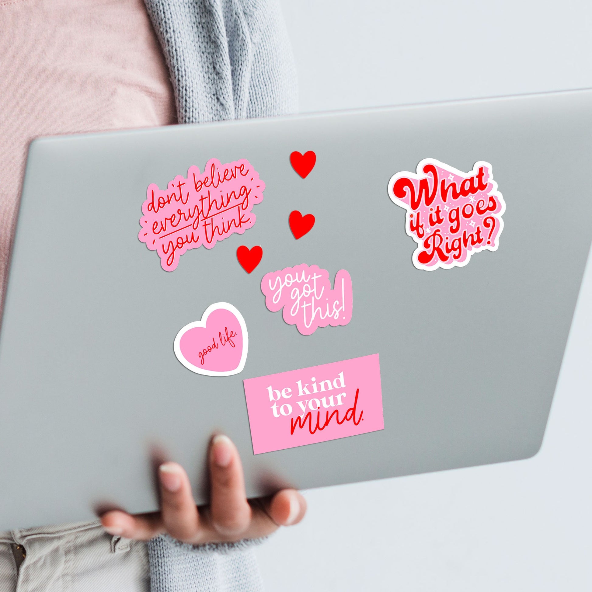 Pink Quote Stickers, Quote Stickers, Laptop Stickers, Journal Quote Stickers