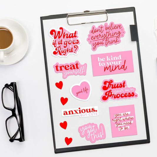 Pink Quote Stickers, Quote Stickers, Laptop Stickers, Journal Quote Stickers