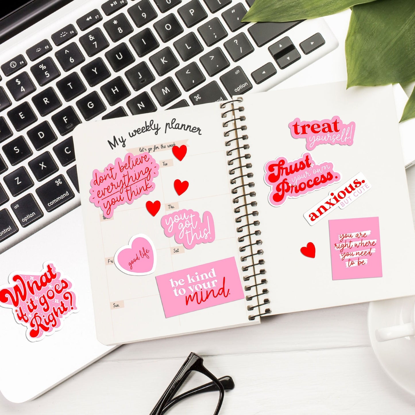 Pink Quote Stickers, Quote Stickers, Laptop Stickers, Journal Quote Stickers