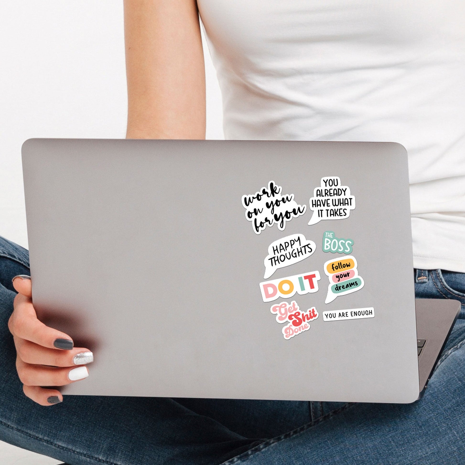 Speech Bubble Quote Stickers, Quote Stickers, Laptop Stickers