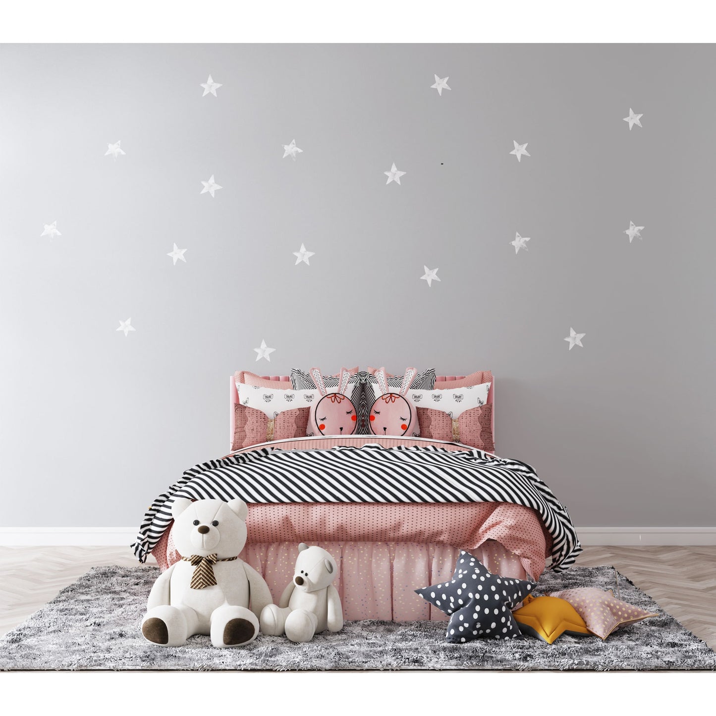 Watercolour Stars Wall Stickers, Reusable Boho Nursery Wall Decals, Children's Boho Wall Decor, Playroom Wall Stickers, Kids Room, Stars