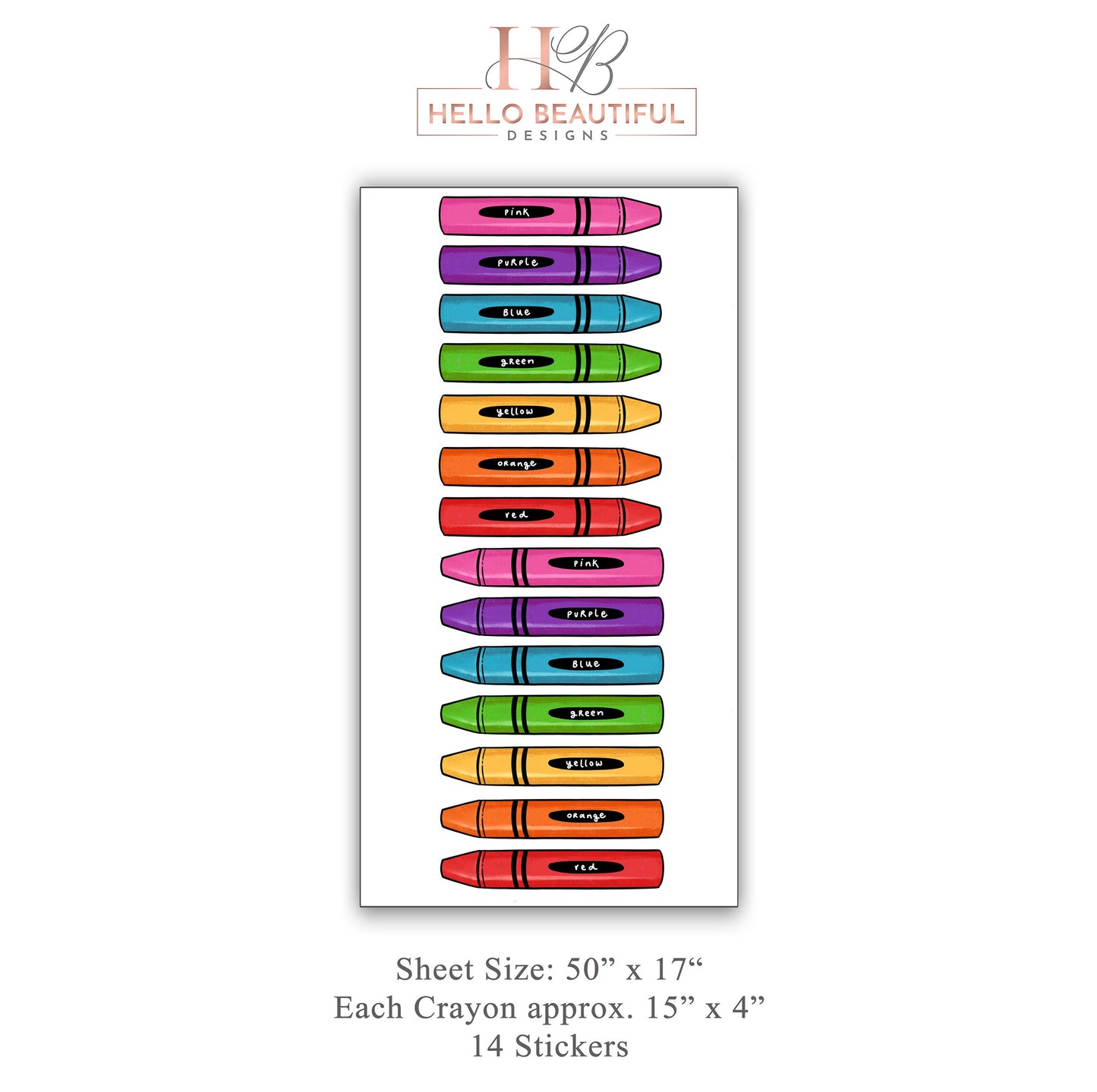 Coloured Crayons Wall Stickers, Nursery Wall Decor, Pencil Wall Stickers