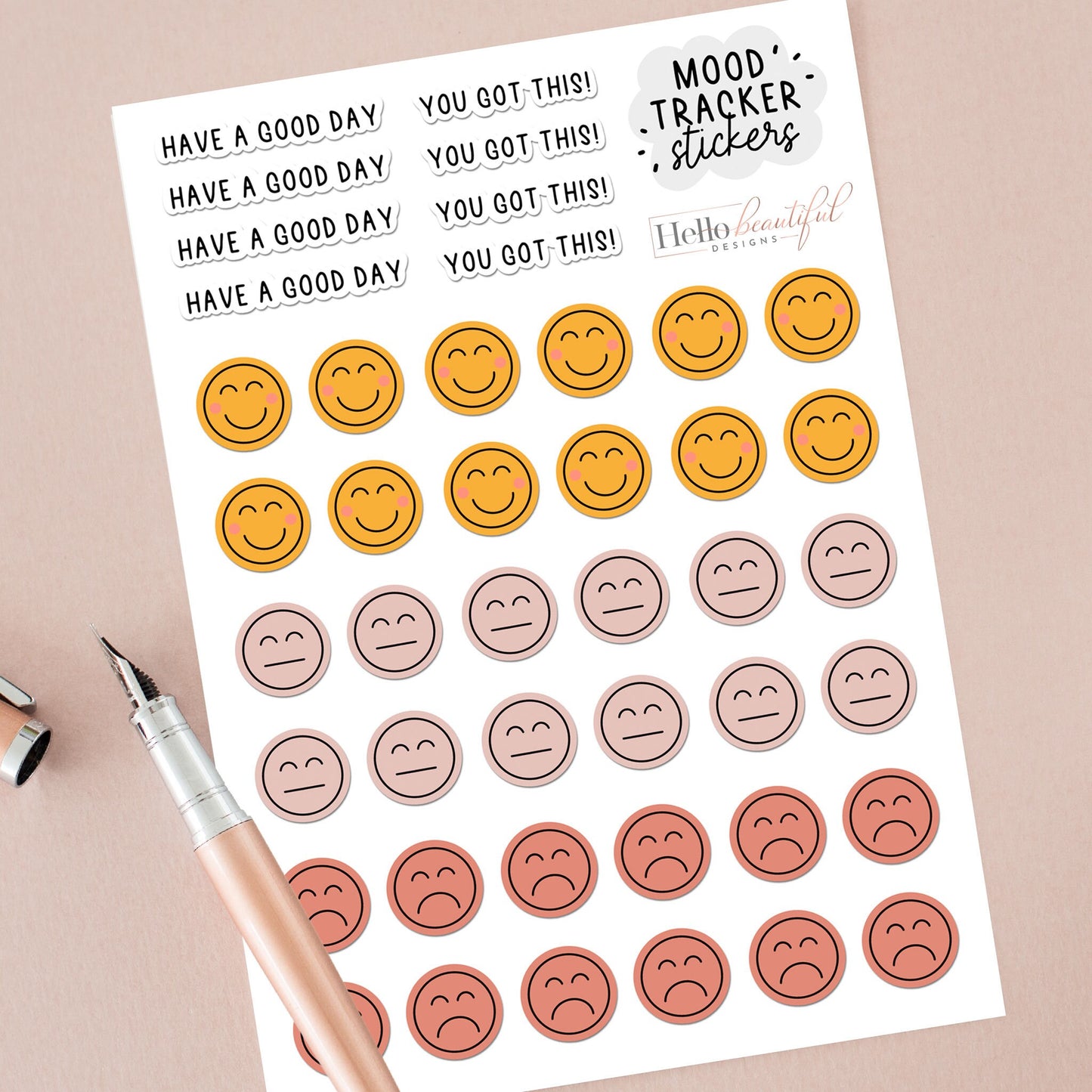 Mood Tracker Stickers, Mood Planner Stickers, Functional Planner Stickers, Organisation Stickers, Planner Stickers, Mood Stickers, Planner