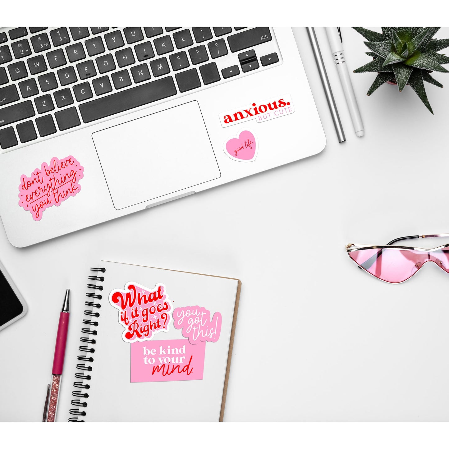 Pink Quote Stickers, Quote Stickers, Laptop Stickers, Journal Quote Stickers