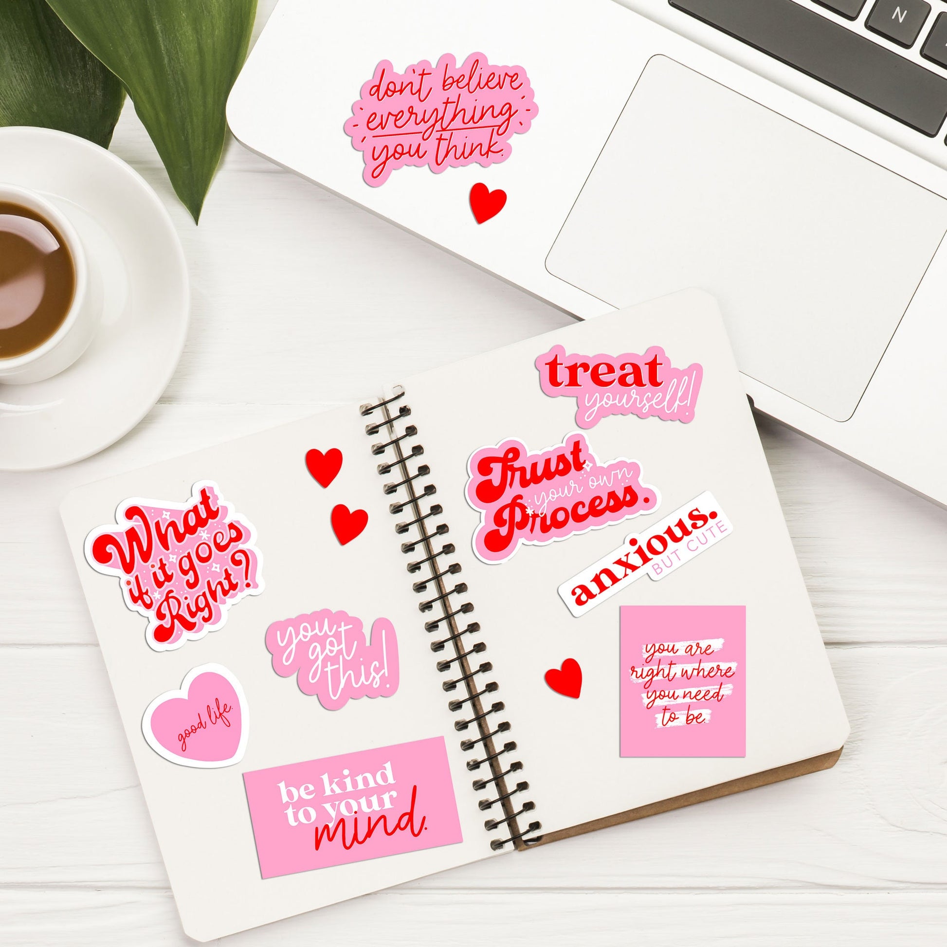 Pink Quote Stickers, Quote Stickers, Laptop Stickers, Journal Quote Stickers