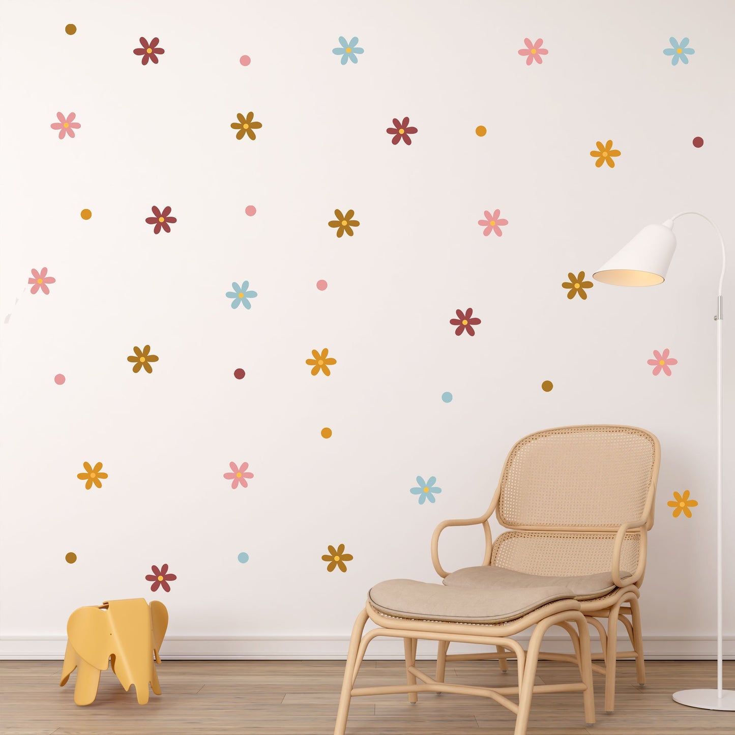 Nursery Flowers Wall Stickers, Nursery Wall Stickers, Flower Wall Stickers, Children's Wall Decor, Kid's Room, Girl's Bedroom, Floral Decals