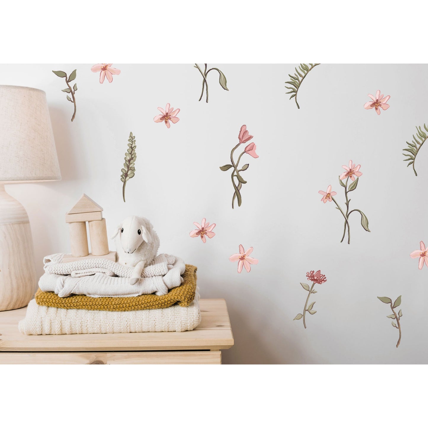 Wall Sticker Nursery Floral Wall Decal Nursery Wallpaper Kid Wall